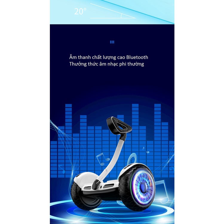Xe cân bằng điện thông minh - bánh xe địa hình 10 inch- Tặng Kèm tay cầm