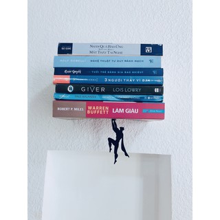 Kệ Giá Sách Tàng Hình Dính Tường Trang Trí - Có Sticker 3D Superman