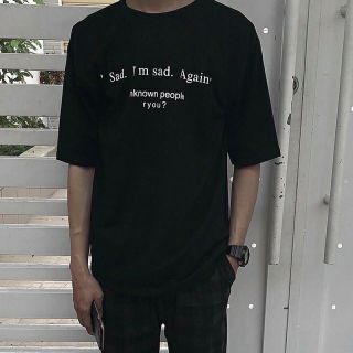 Áo Thun Tay Lỡ SAD Tee Đen Unisex