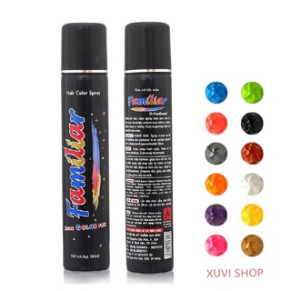 Keo Xịt Tóc Màu Tạo Kiểu Nhuộm Tạm Thời Tại Nhà FAMILIAR 100ml 20 Màu Sắc Lựa Chọn – XUVI SHOP