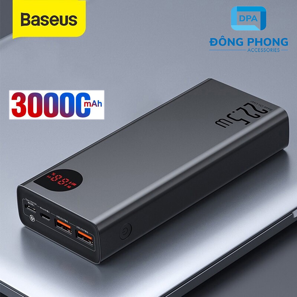 Pin Sạc Dự Phòng Baseus Adaman 30000mAh Chính Hãng ( 22.5W, 30000mAh, QC3.0/ PD3.0/ SCP/ AFC Quick charge Power Bank )
