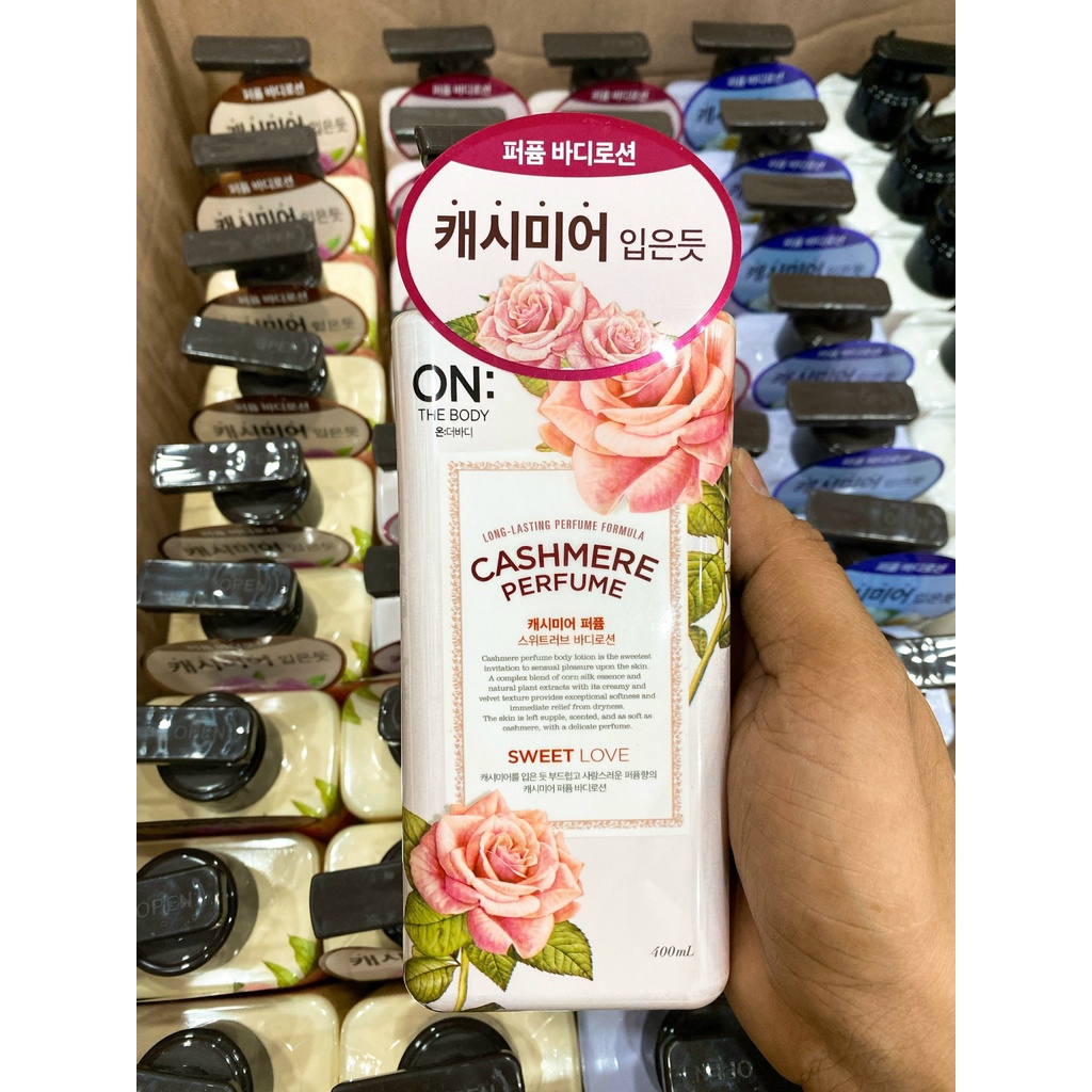 Dưỡng Thể ON THE BODY Cashmere Perfume Hàn Quốc 400ml