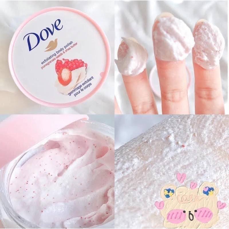 Tẩy da chết toàn thân Dove Exfoliating Body Polish bản Đức 225g
