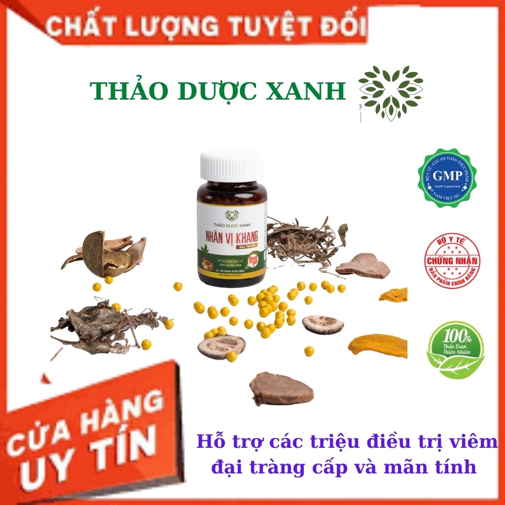 Đại Tràng Nhân Vi Khang hỗ trợ điều trị viêm đại tràng cấp và mãn tính-THẢO DƯỢC XANH