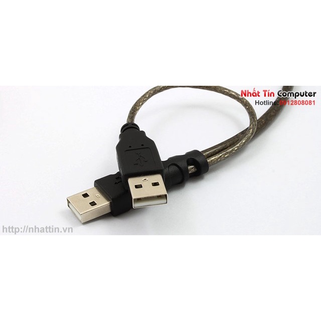 Cáp chữ Y USB 2.0 to USB 0.8m cho HDD box Unitek Y-C437 chính hãng