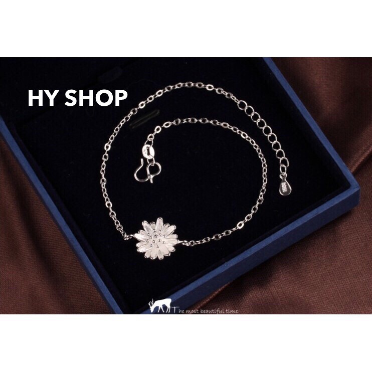 lắc chân hoa cúc xi bạc xinh xắn | BigBuy360 - bigbuy360.vn