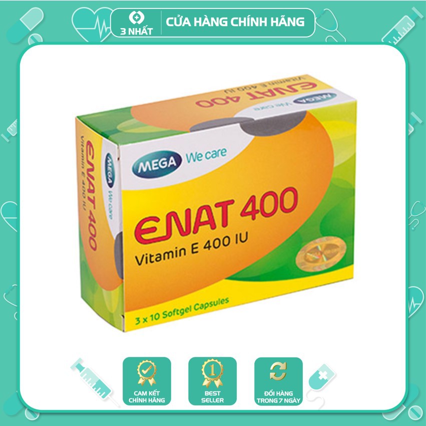 Viên uống đẹp da ENAT 400 hộp 30 viên, dưỡng trắng đẹp da từ sâu bên trong