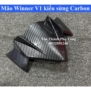 Mão Winner V1 kiểu sừng - màu Carbon Phutungxe