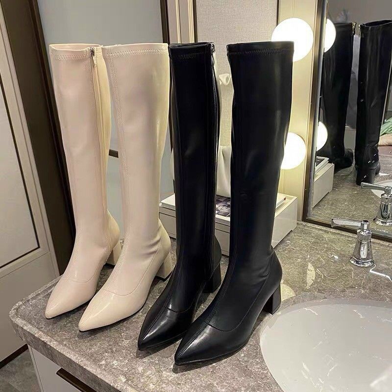 Giày bốt Boots đùi Da thật mềm êm đẹp xuất sắc