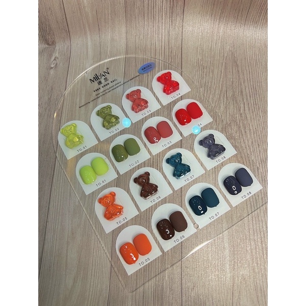 Sét Sơn Verygood nail Sét 8 Màu Tặng Kèm bảng Màu Chuyên Mi Nail