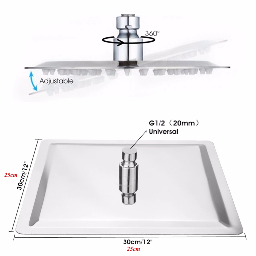 Bát sen tắm to đại 30x30CM, Inox 304 Siêu dày