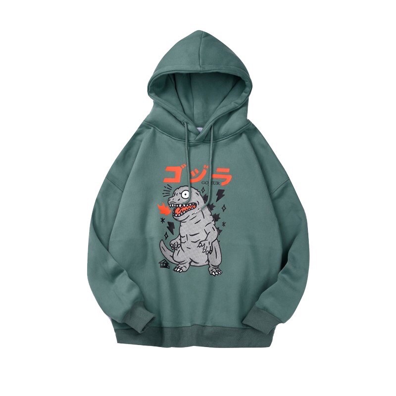 Áo Hoodie Nam Nữ In hình KHỦNG LONG chất nỉ bông ấm áp dày dặn phong cách đường phố