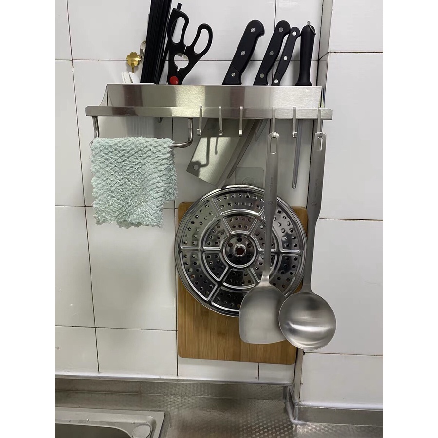 Giá Dao Thớt Gia Vị Treo Tường, 💔FREESHIP💔 Kệ Treo Dao, Kéo, Đồ Dùng Nhà Bếp Đa Năng Bằng Inox Không Rỉ HP7979