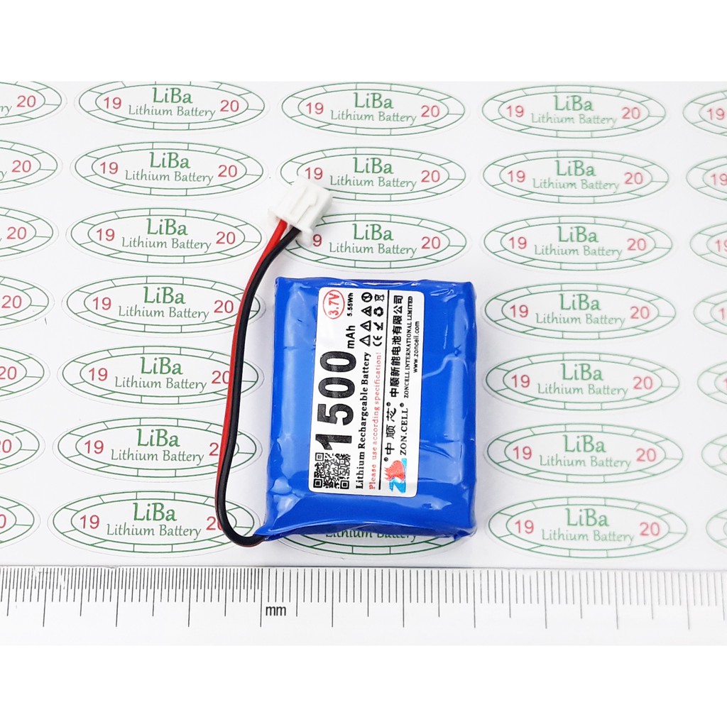 Pin Lithium Polyme 3.7V 1500mAh, 12 x 30 x 35 mm _ LiBa