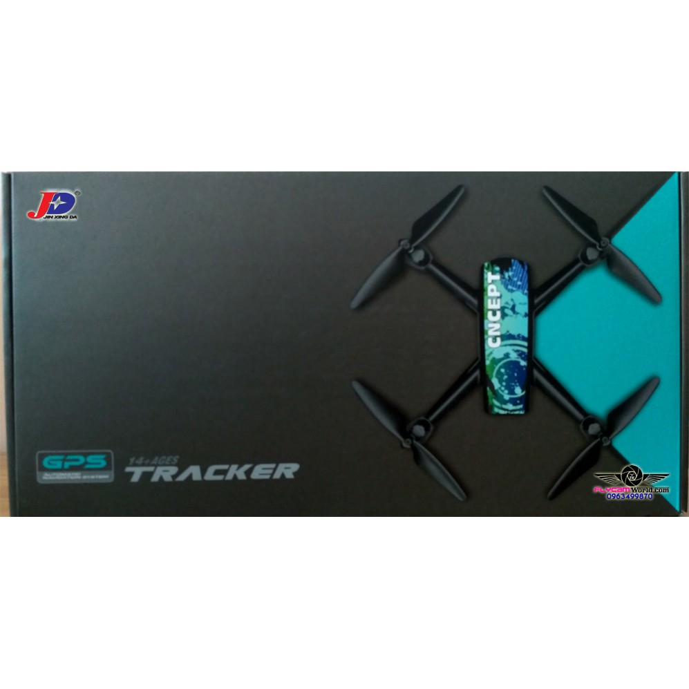 Flycam JXD 518 Tracker GPS 720P HD camera màu xanh