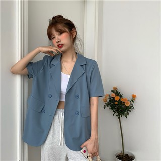 [SẴN]-Áo Blazer mỏng 1 lớp ngắn tay (C96)