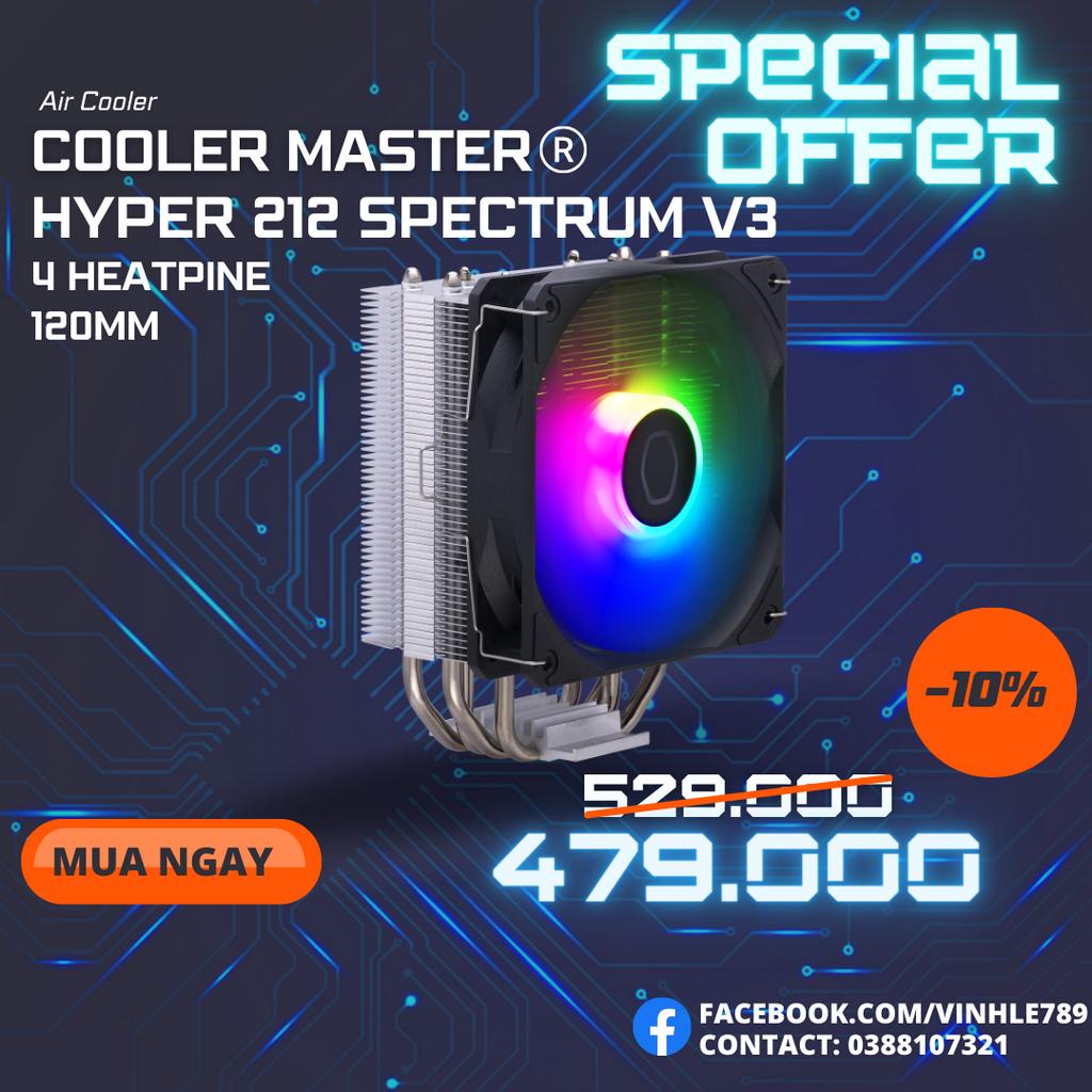 Tản nhiệt khí CoolerMaster HYPER 212 SPECTRUM V3 [NEW]