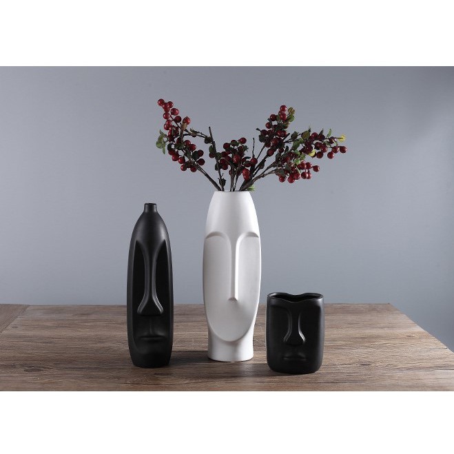 BÌNH HOA SỨ HOẠ TIẾT MẶT NGƯỜI