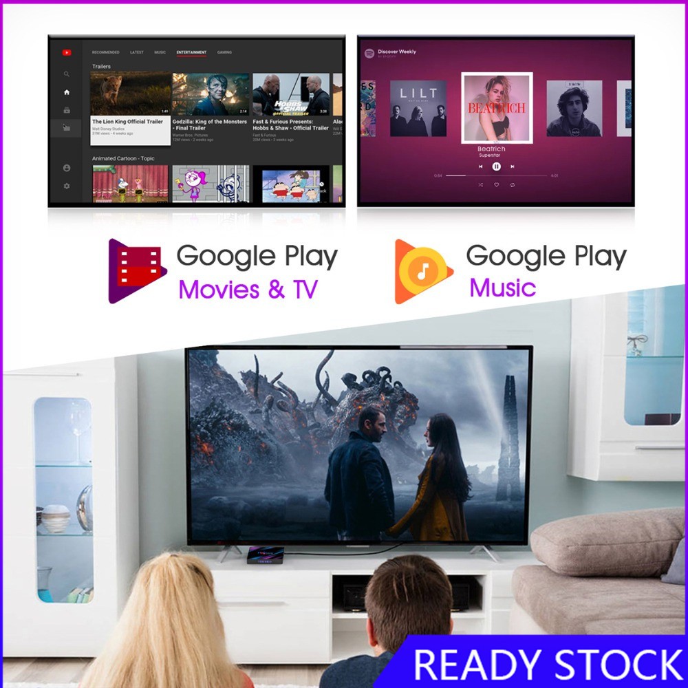 Hộp TV H96 Max 331B 4 lõi 1080P 4K cho Android 9.0