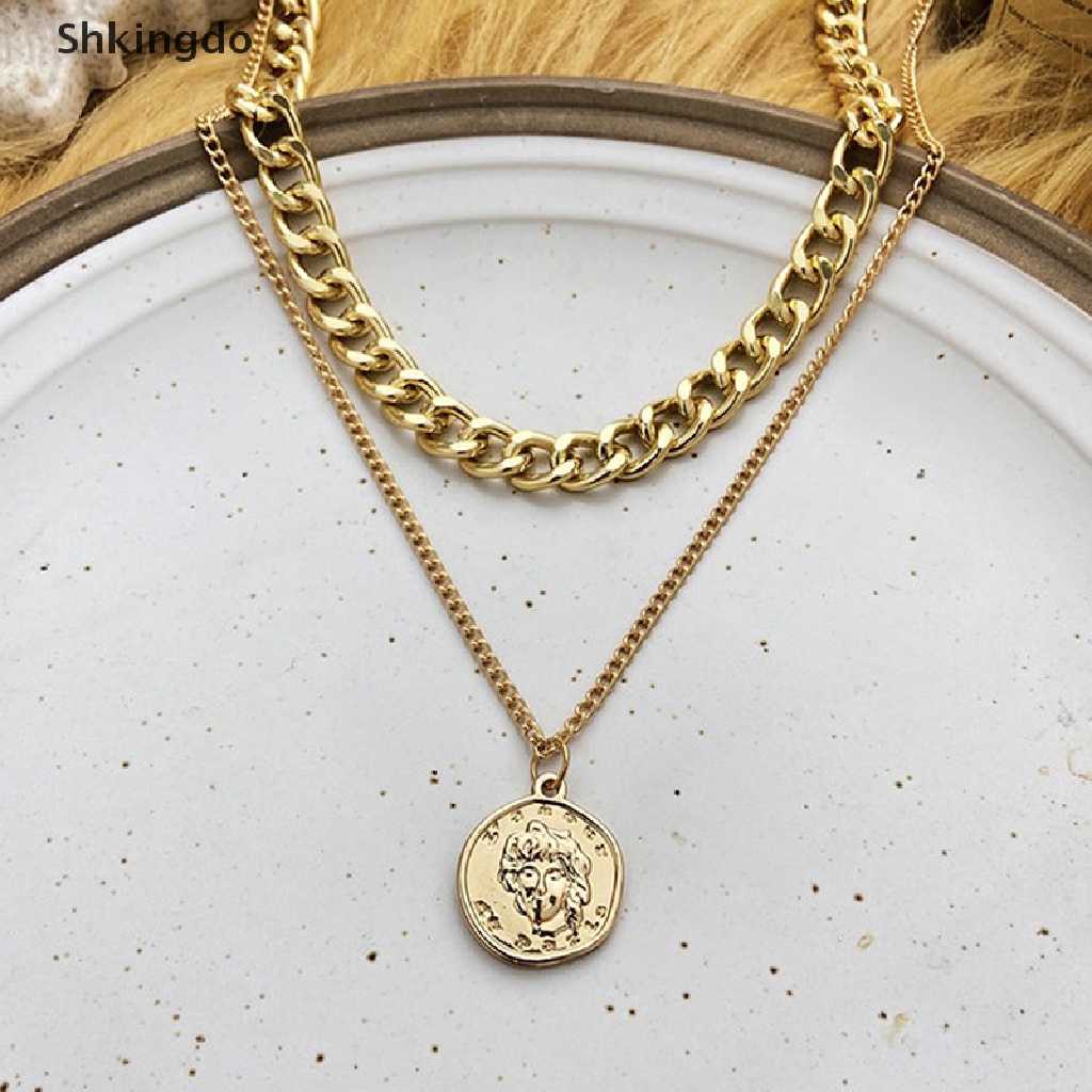 Vòng cổ choker nhiều lớp màu bạc/ vàng phong cách cổ điển cho nữ