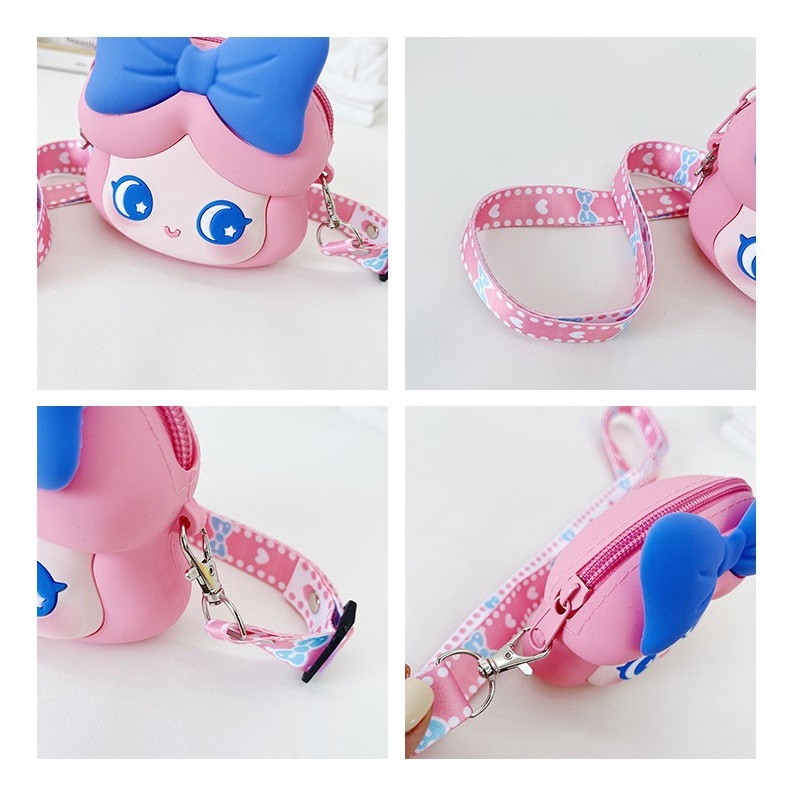 [SIZE MINI] Túi đeo chéo mini chất liệu silicon cho bé dễ thương phong cách Hàn Quốc