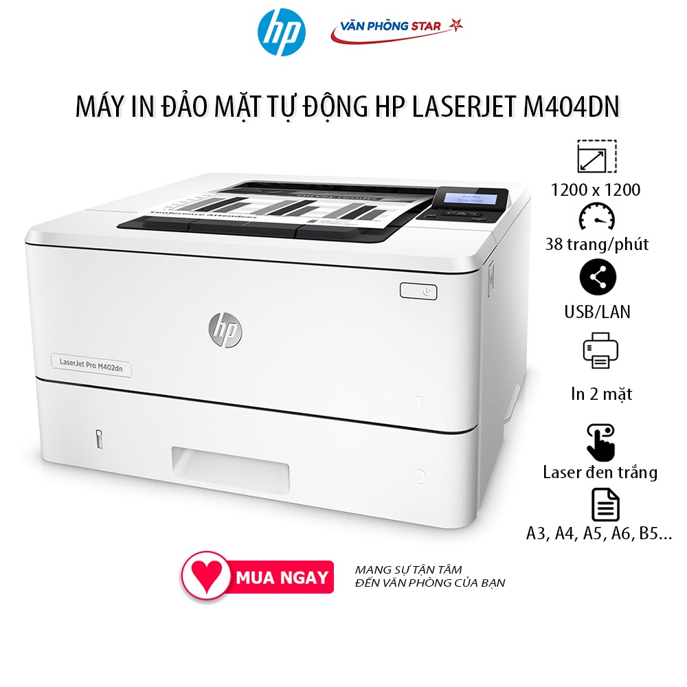 Máy in HP LaserJet Pro M404DN M404DW chính hãng HP. Bảo hành chính hãng 36 tháng