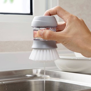 Kitchenware cleaning brush with automatic liquid addition pot washing artifact