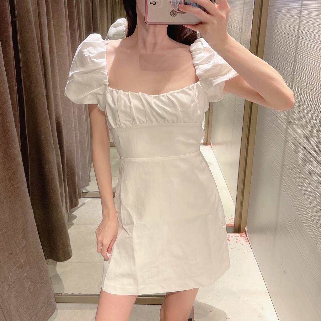 Đầm Zara Cổ Vuông Tay Phồng Thời Trang Mùa Hè Quyến Rũ Cho Nữ2887325