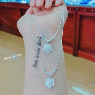 Com bộ Dây chuyền cho mẹ và bé+ lắc bi kitty