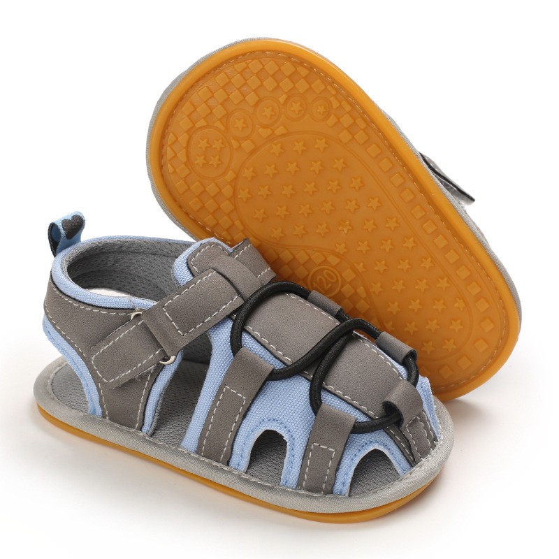 Giày sandal tập đi đế cao su chống trơn trượt có lót êm ái kiểu dáng dễ thương cho bé