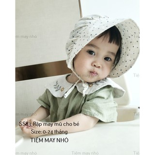 SS84_Rập giấy may mũ bonet cho bé