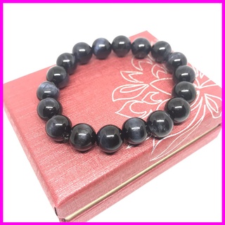Vòng tay phong thủy đen ánh ghi cho mệnh Thủy và Mộc - Size 8-12ly - Rím Jewelry