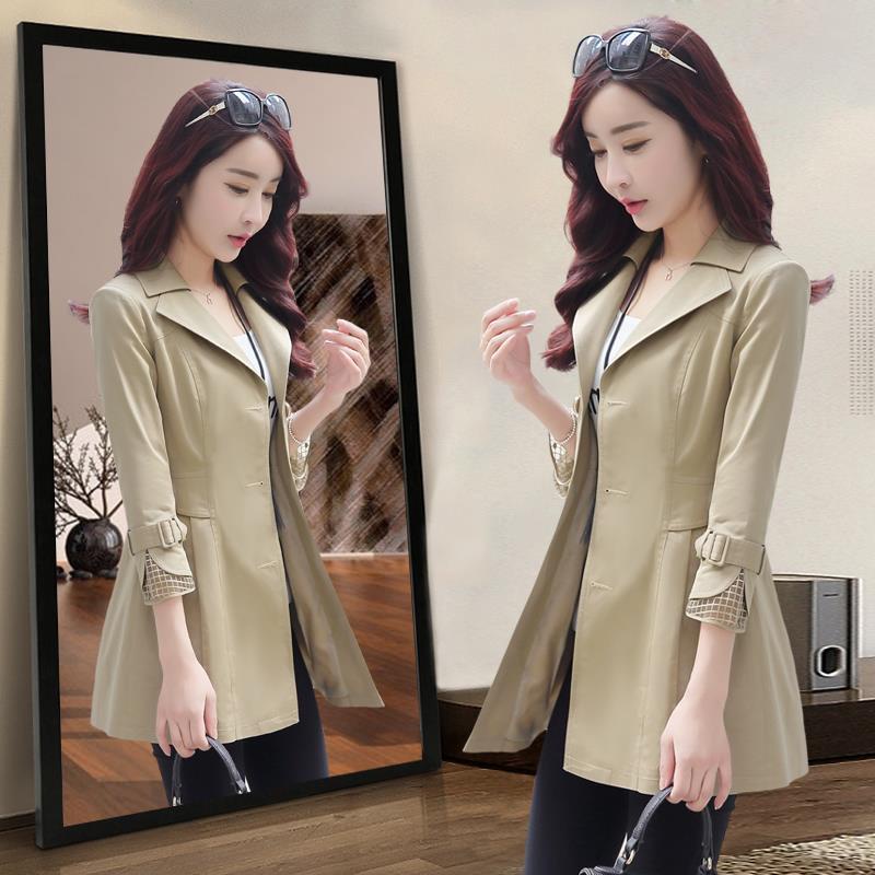 Áo Khoác Ngắn Ôm Dáng Tay Lửng Cổ Chữ V Ba Lớp Dài Vừa Vặn Thông Dụng Cho Nữ