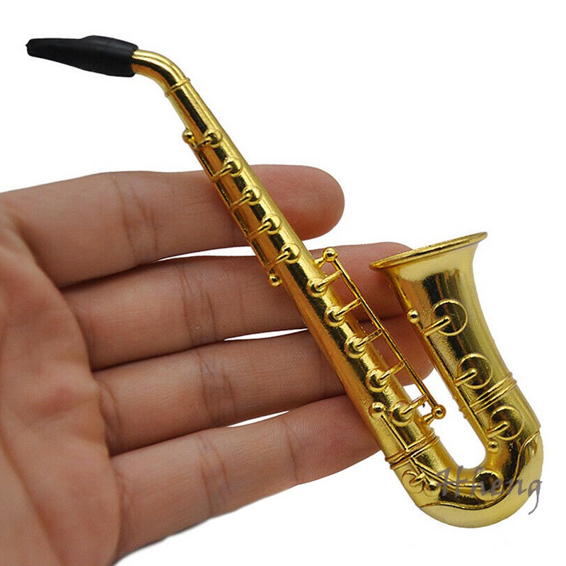 Tẩu Hút Thuốc Hình Kèn Saxophone Bằng Hợp Kim Chất Lượng Cao 97mm