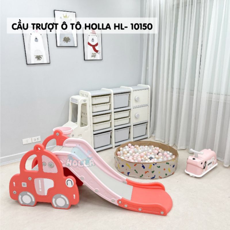 Cầu trượt ô tô Holla tặng gôn bóng rổ kèm