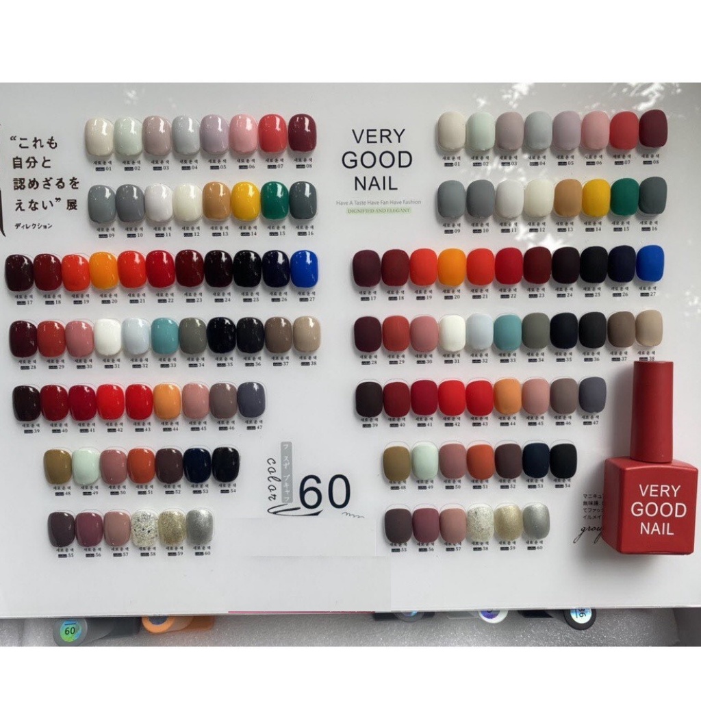 [Mã 253FMCGSALE giảm 8% đơn 500K] sét sơn gel very good nail 60 màu “ tặng base top +bảng màu