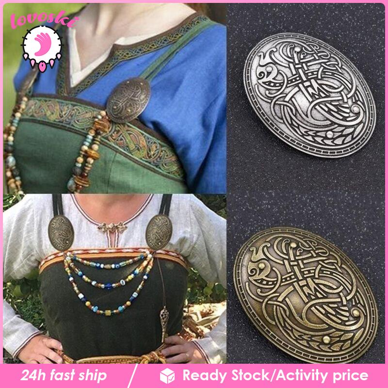 [Lovoski] Trâm Cài Áo Hình Oval Phong Thủy Viking