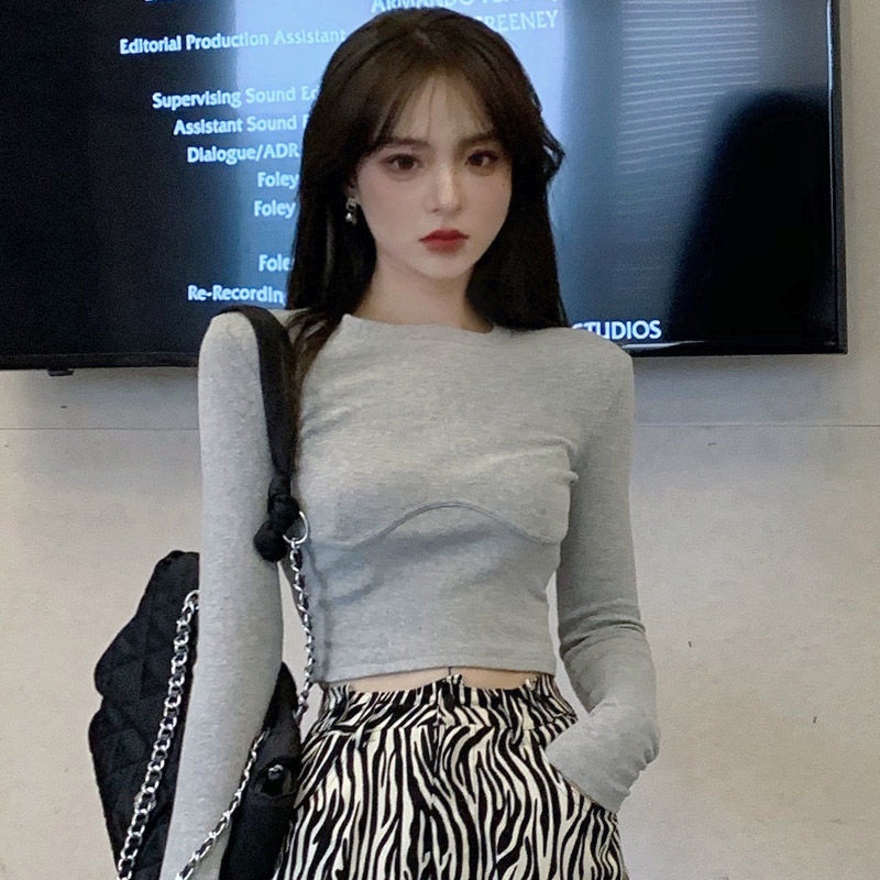 Áo thun COZOK lửng hở rốn thời trang mùa thu cá tính