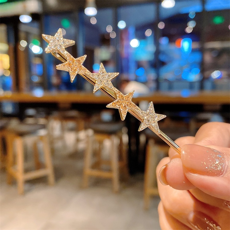 Kẹp Tóc Hình Ngôi Sao Đính Kim Cương Giả Thời Trang Cho Nữ