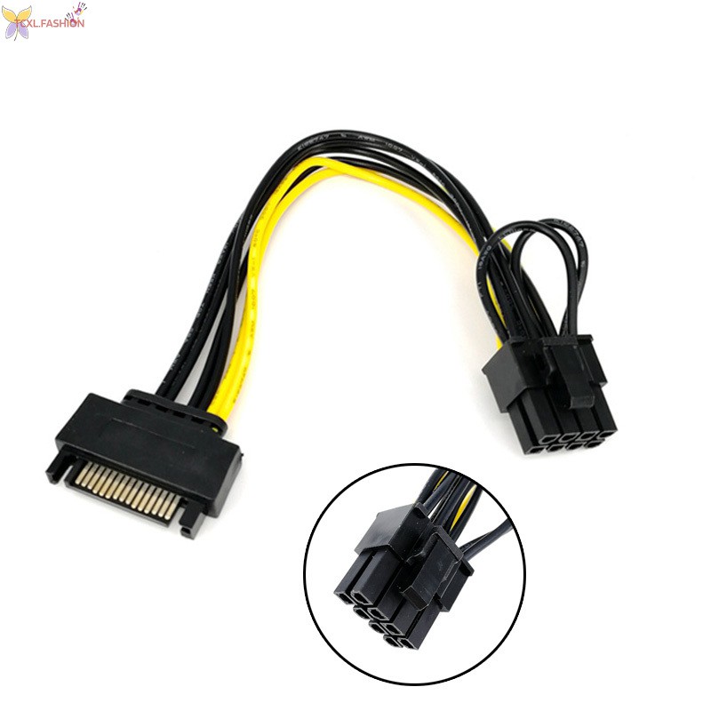 1 / 2 / 4 / 6 / 8 / 10 Cáp Chuyển Đổi 15pin Sata Sang 8pin Pci-E Female