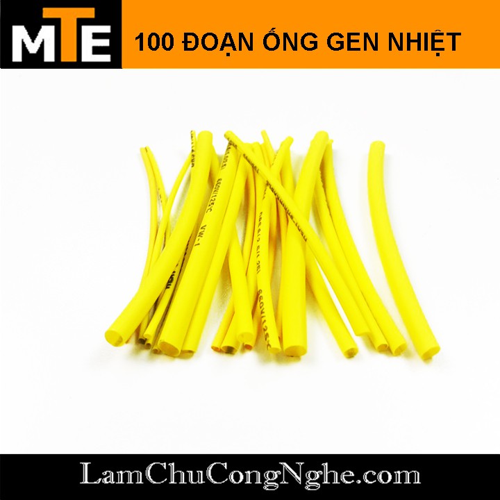 Combo 100 đoạn gen co nhiệt 10cm nhiều màu các loại