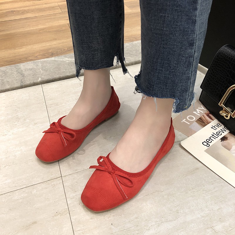 Giày búp bê mũi tròn đính nơ xinh xắn cho nữ | BigBuy360 - bigbuy360.vn