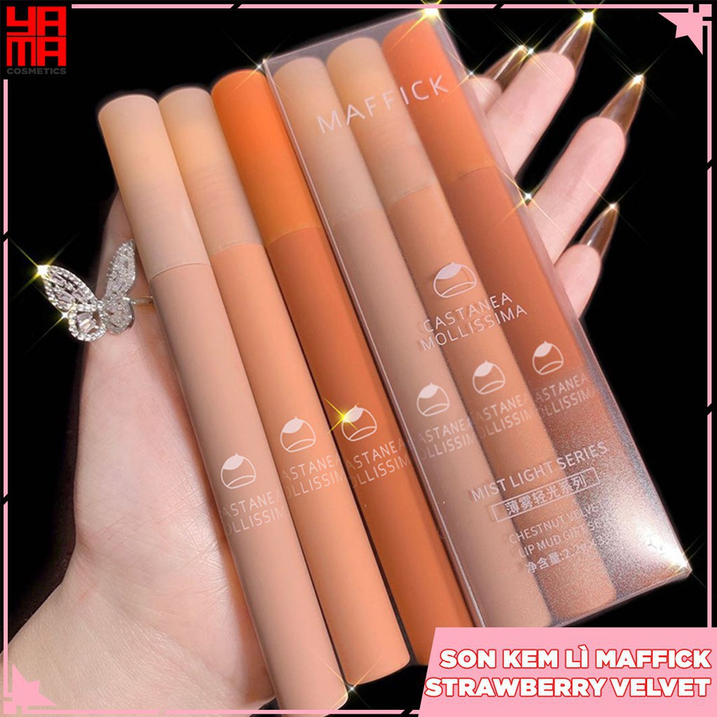 Set 3 Cây Son Kem Lì MAFFICK Fluffy Lip Glaze