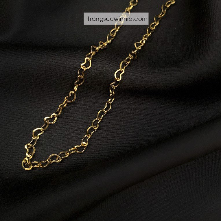 Dây chuyền nữ titan heart gold