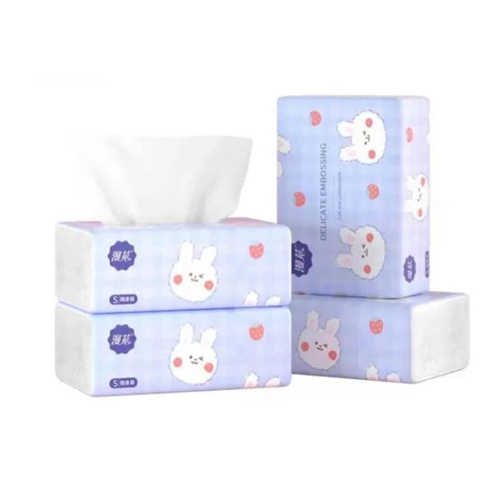 THÙNG 40 bịch giấy ăn hình thỏ xinh xắn siêu dai, siêu mềm mịn - Nội địa trung LOẠI I