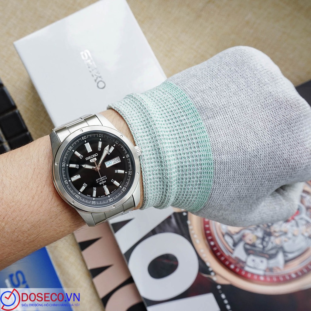 Đồng Hồ Nam Chính Hãng Seiko 5 Cơ Automatic SNKN13J1 Dây Kim Loại Cao Cấp Kính Khoáng Cứng Chống Va Đập SK19