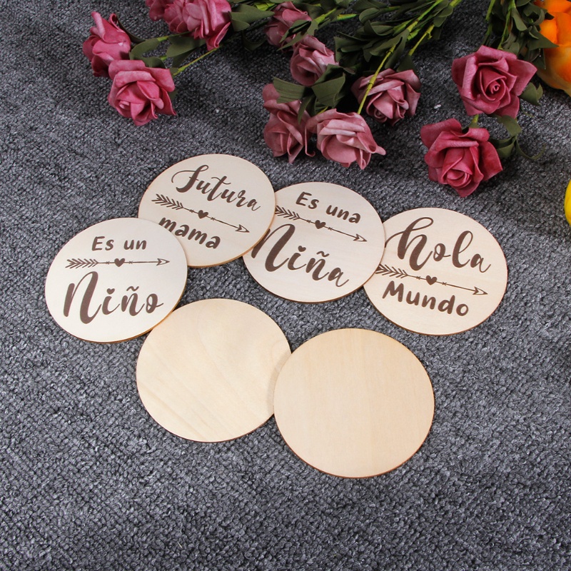 Set 6 Tấm Thẻ Ghi Chú Đánh Dấu Cột Mốc Phát Triển Theo Tháng Cho Bé