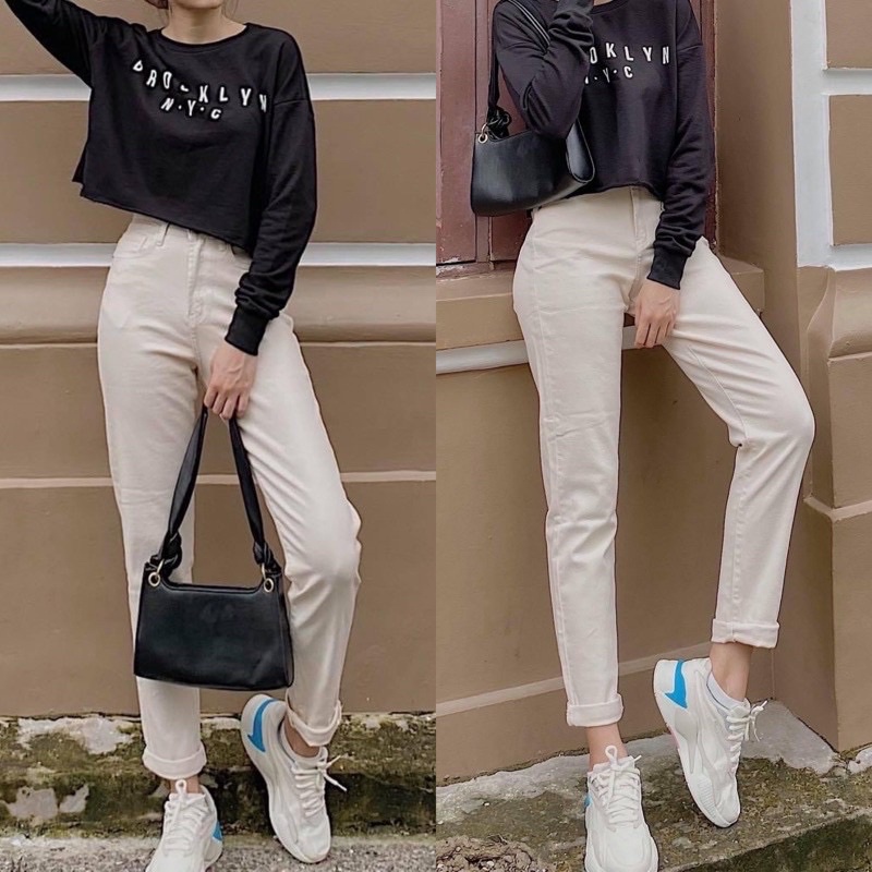 Quần Momjeans lưng cao