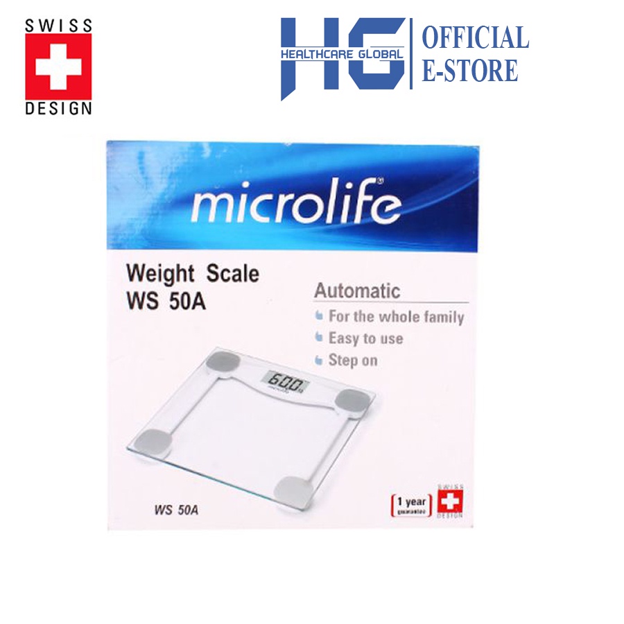 Cân Điện Tử Sức Khỏe Microlife WS 50A | Mặt Kính Chịu Lực Tải Trọng 150Kg