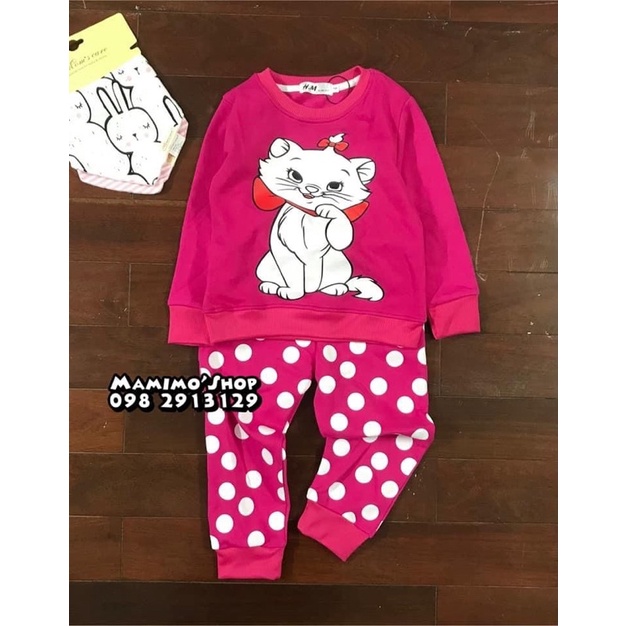 Bộ nỉ da cá bé gái